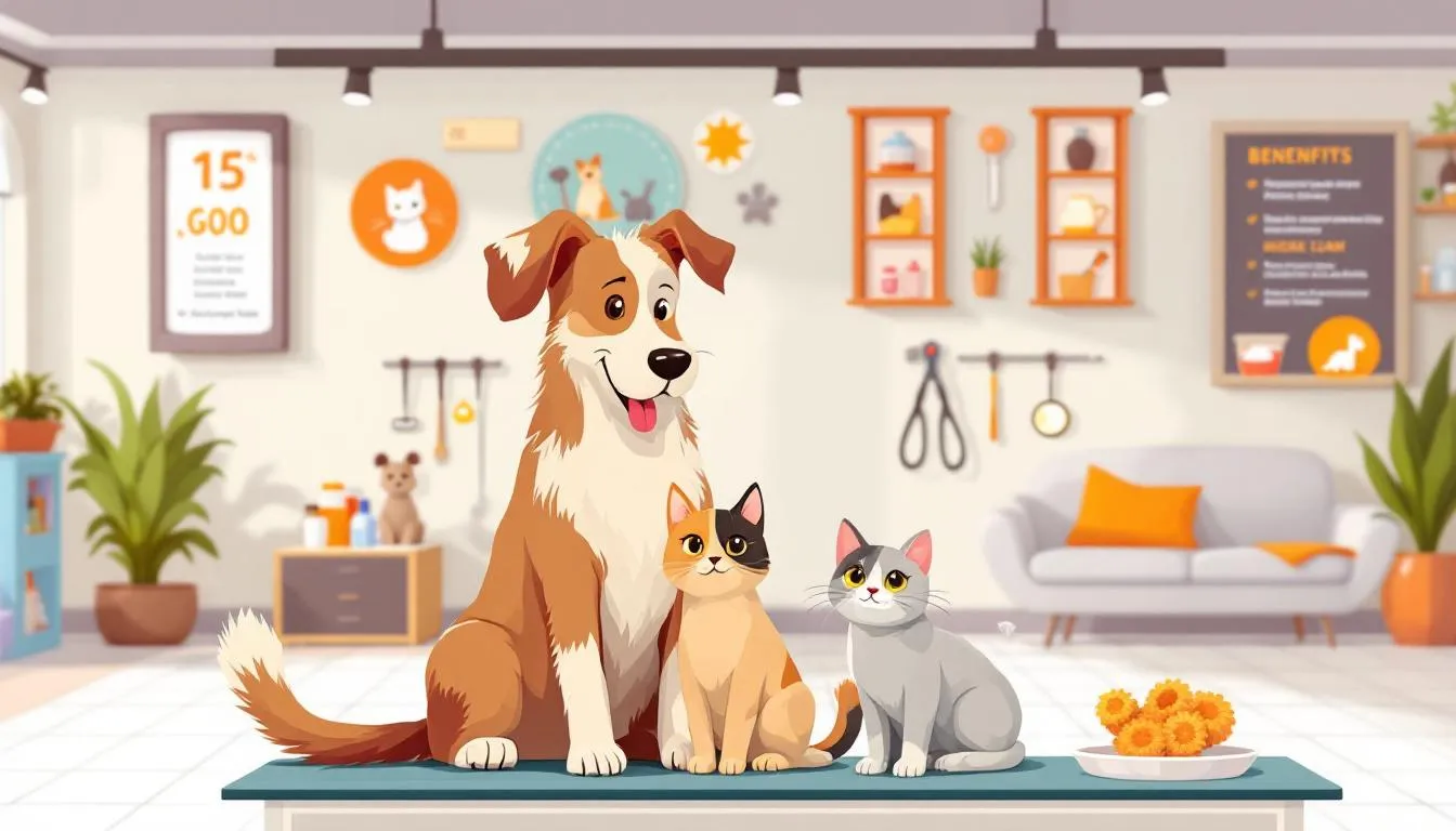 A well-groomed dog and cat showcasing the benefits of regular pet grooming in Gurugram.