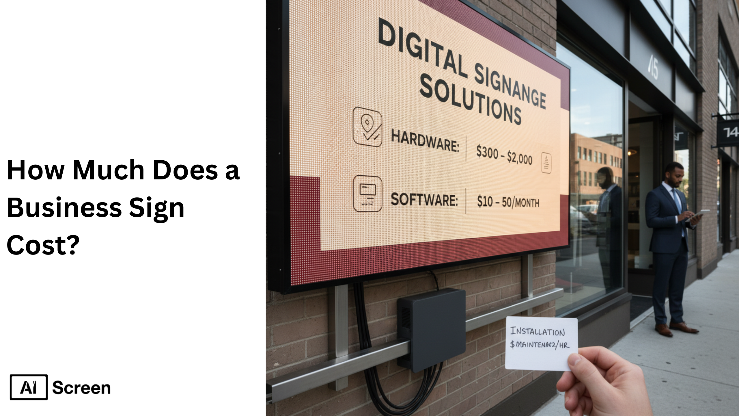 How Much Does a Business Sign Cost? 1 business sign pricing