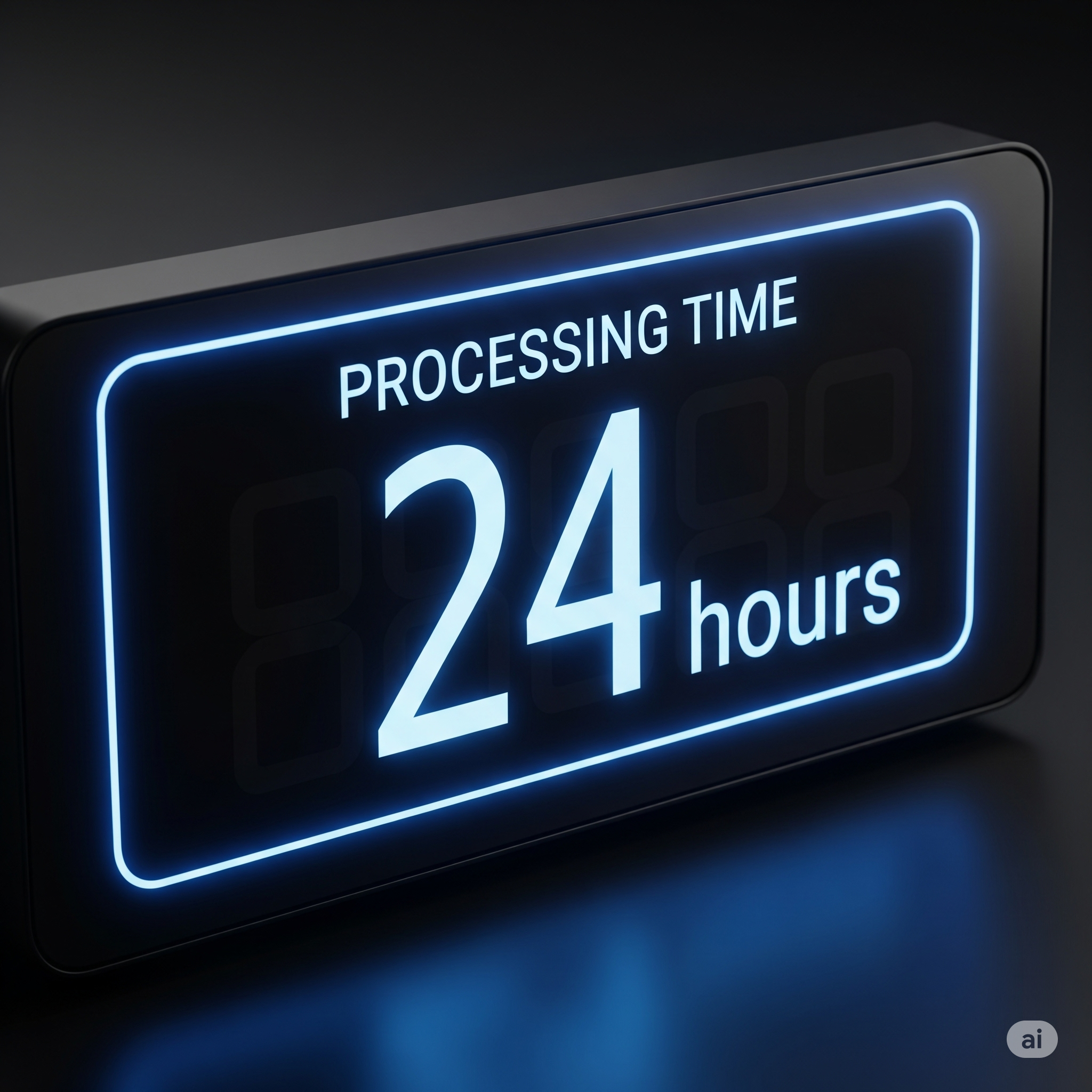 24 hours of processing payment