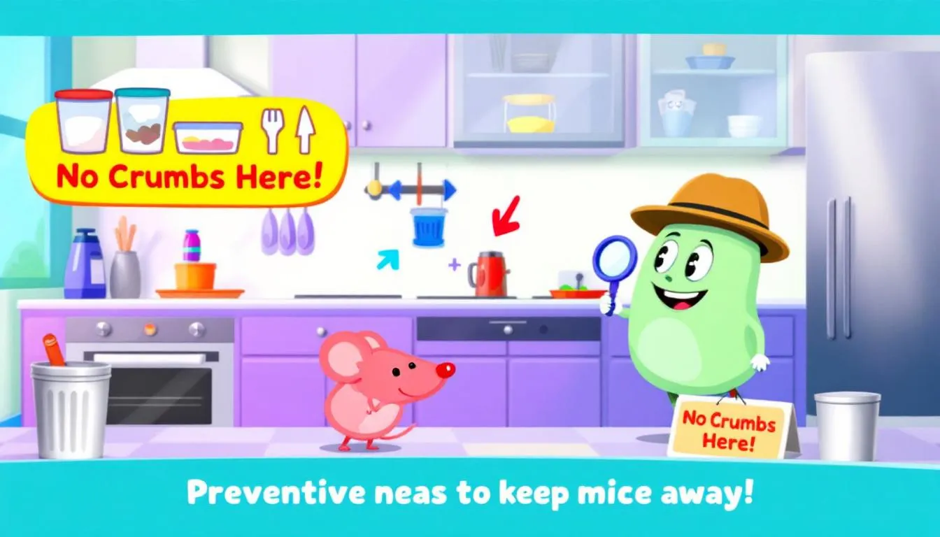 A clean kitchen area demonstrating preventive measures to keep mice away.