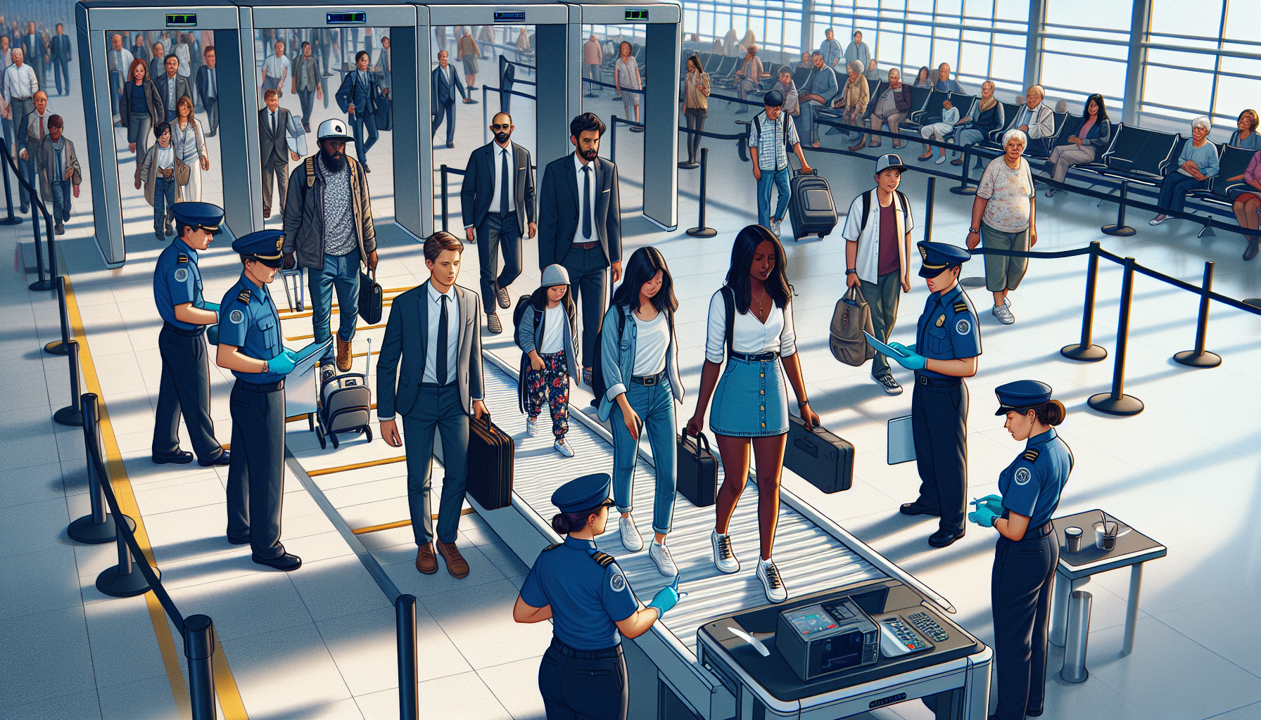 Security checkpoint at JFK Airport