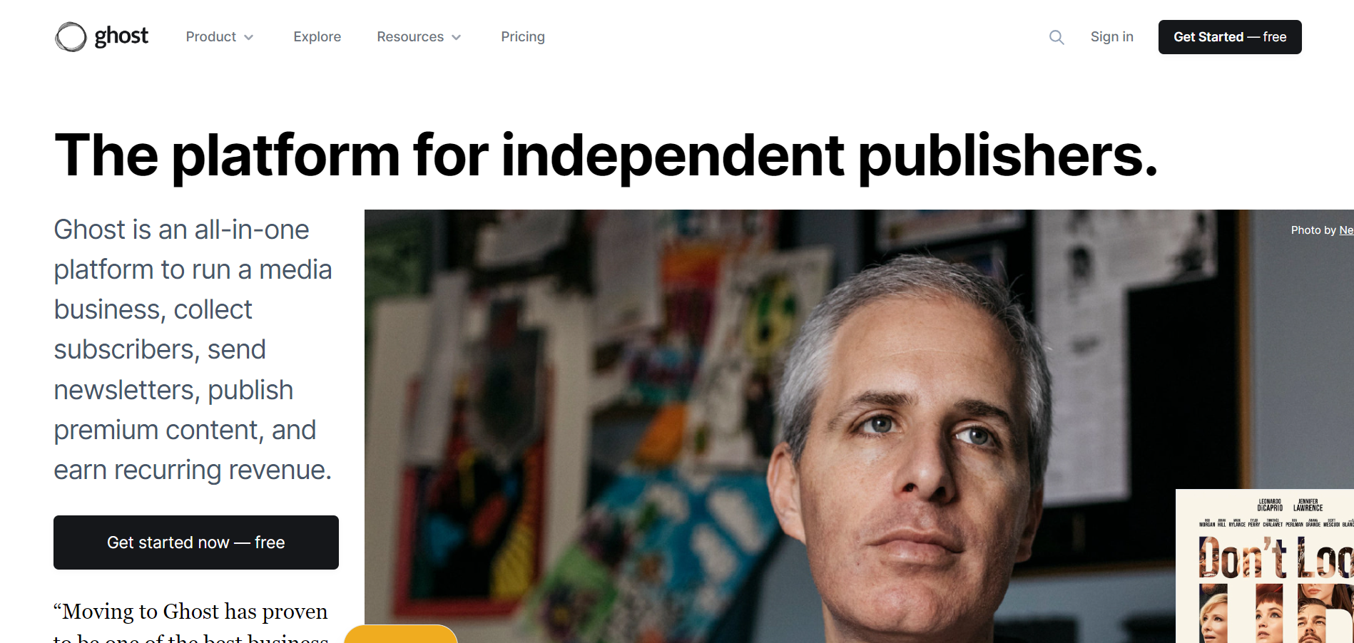 Ghost newsletter platform
