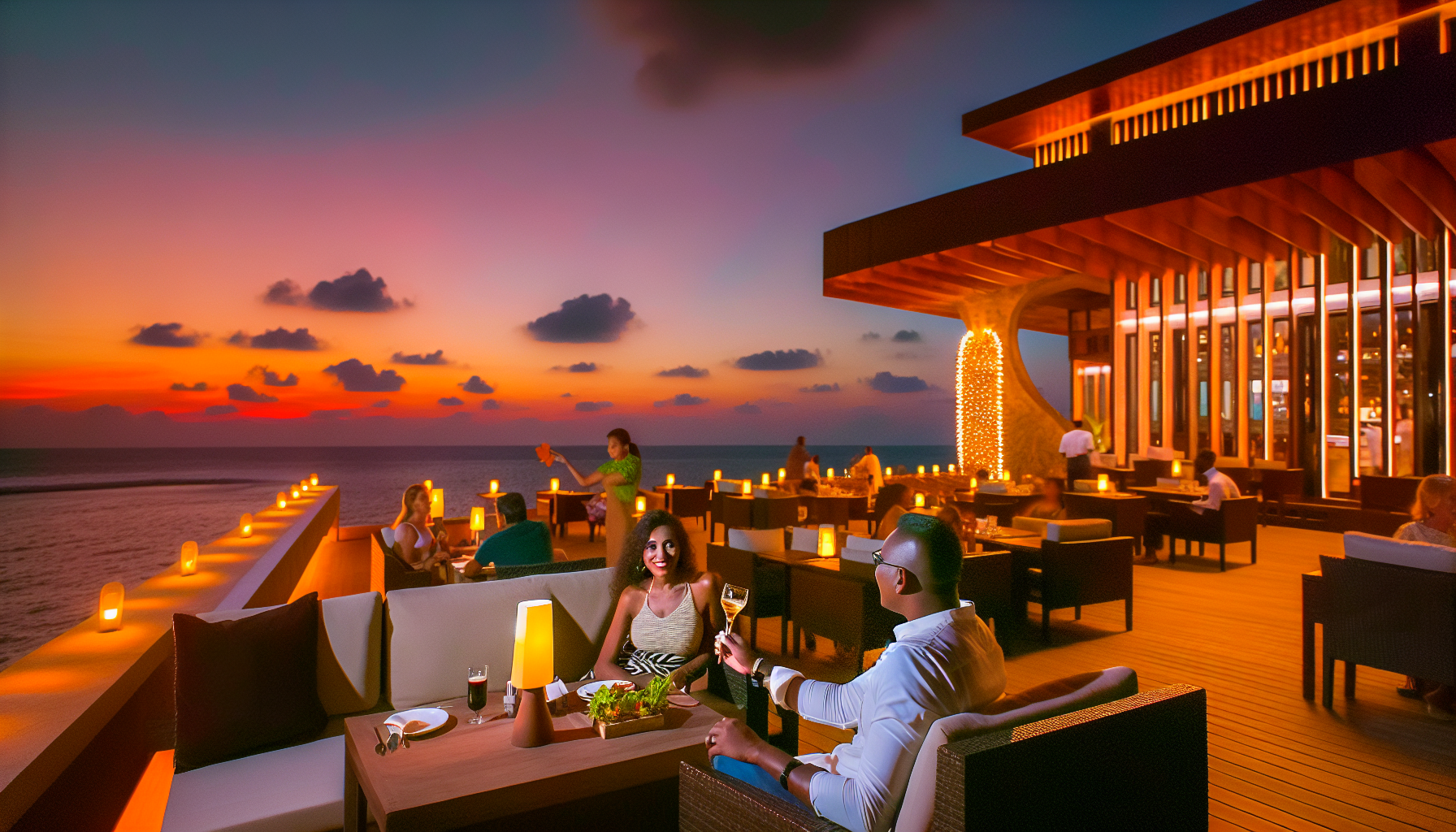 Delight in oceanfront dining at Sea Level Restaurant and Ocean Bar at Marriott Fort Lauderdale Harbor Beach Resort & Spa
