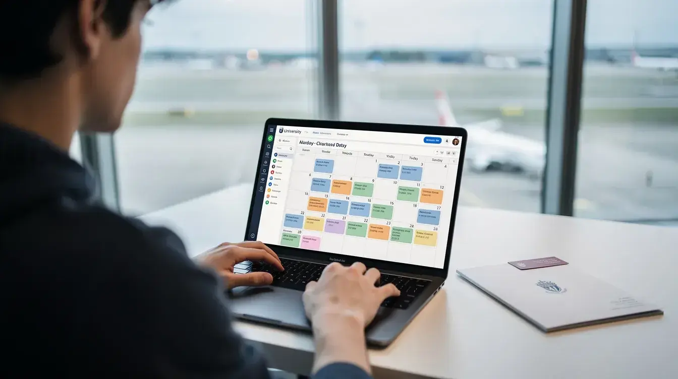 Reading course dates before choosing flight reservation dates