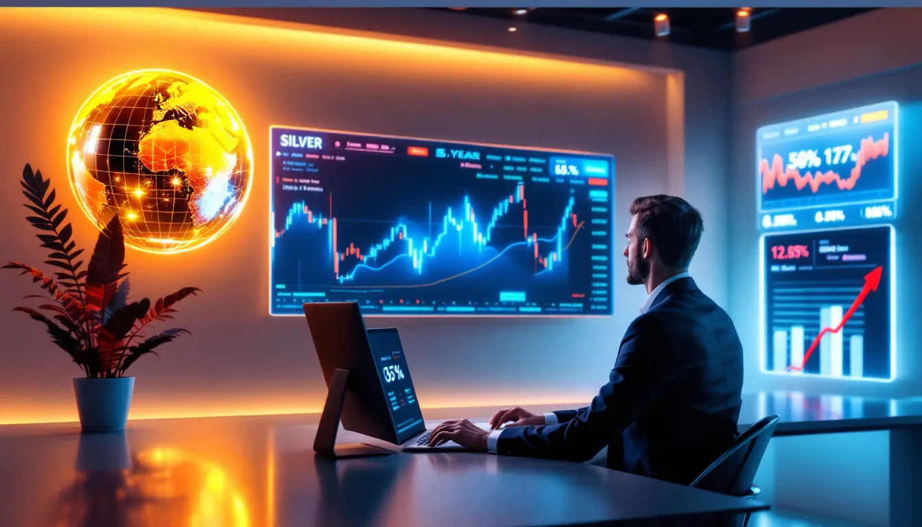 A trader preparing to start trading silver futures.