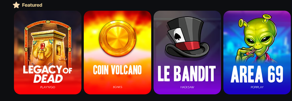 Popular games in the lobby