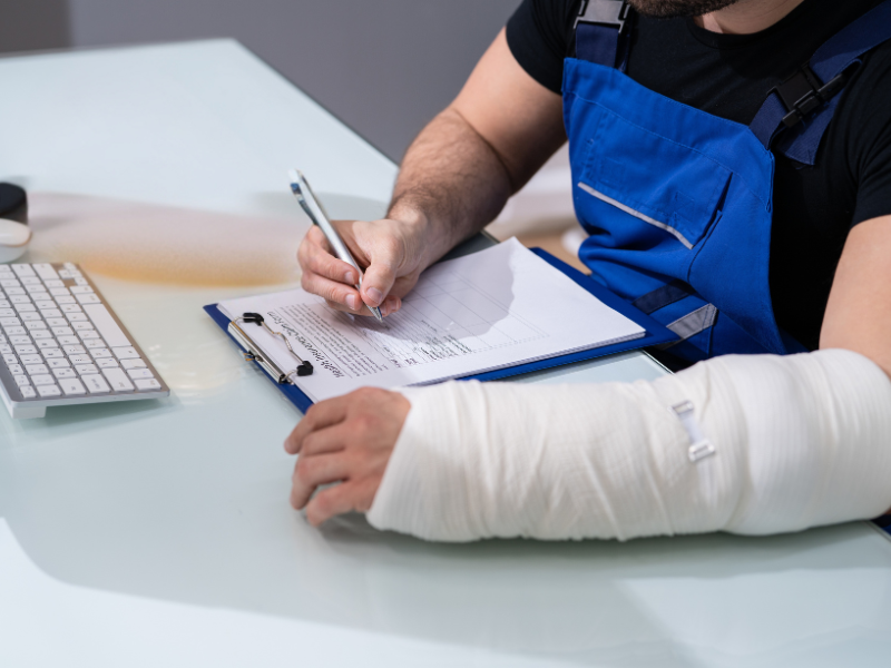 Image of a person recovering from an accident.