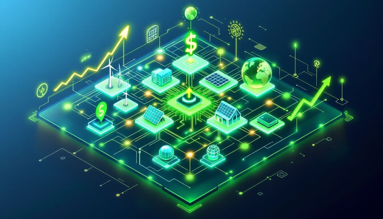 A conceptual image representing the green energy industry amidst market hype.