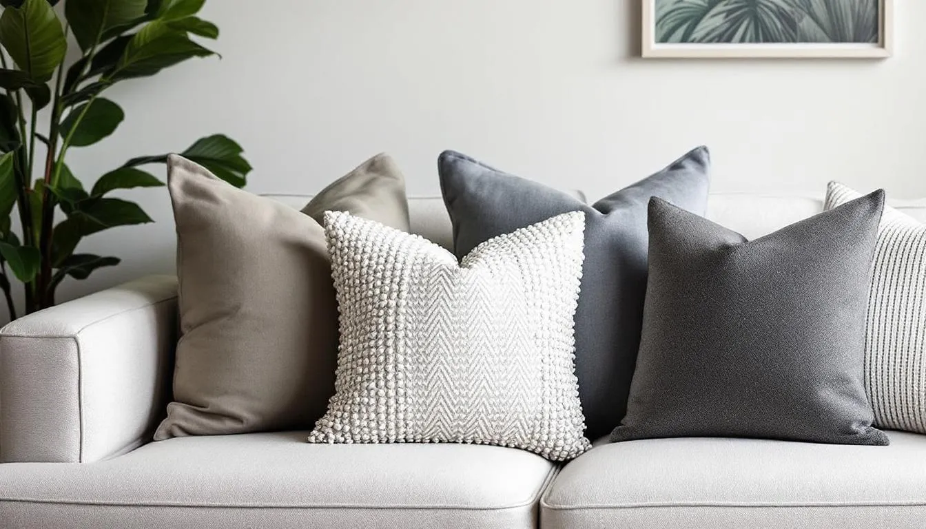 A selection of high-quality throw pillows displayed elegantly, emphasizing the importance of sourcing quality custom pillows for guest satisfaction.