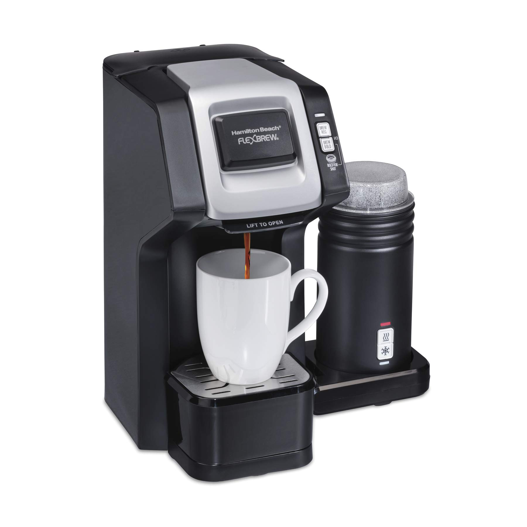 Hamilton Beach FlexBrew Single-Serve Coffee Maker with Milk Frother
