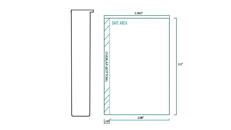 Label dieline template