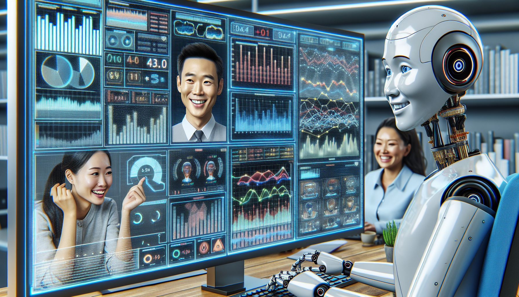 Illustration of AI-driven feedback system reducing turnover rates