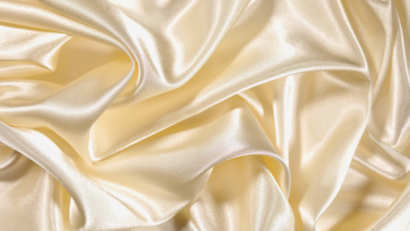 A close up image of a white cupro fabric