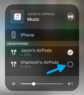 Play sound on two airpods