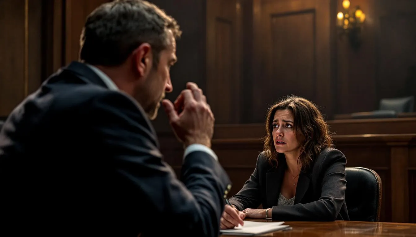A Texas family law attorney for custody discussing child custody matters with a client.