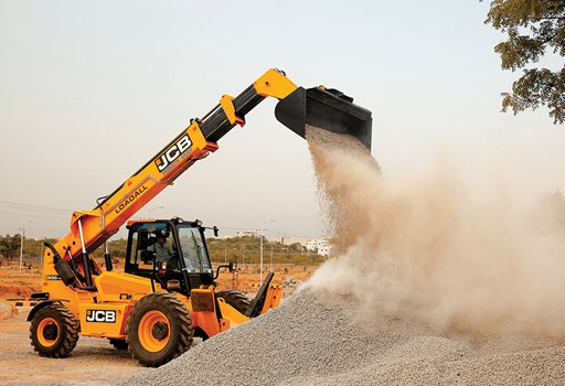 earth moving equipment to  loose materials