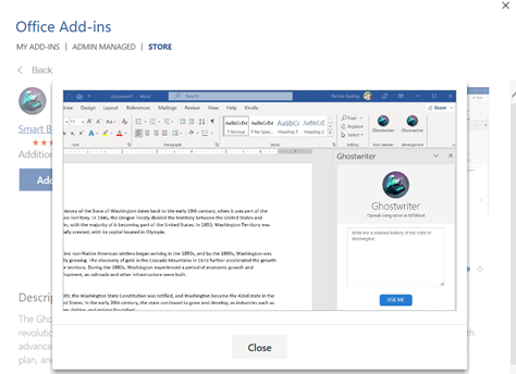 Ghostwriter add-on to Microsoft Word.