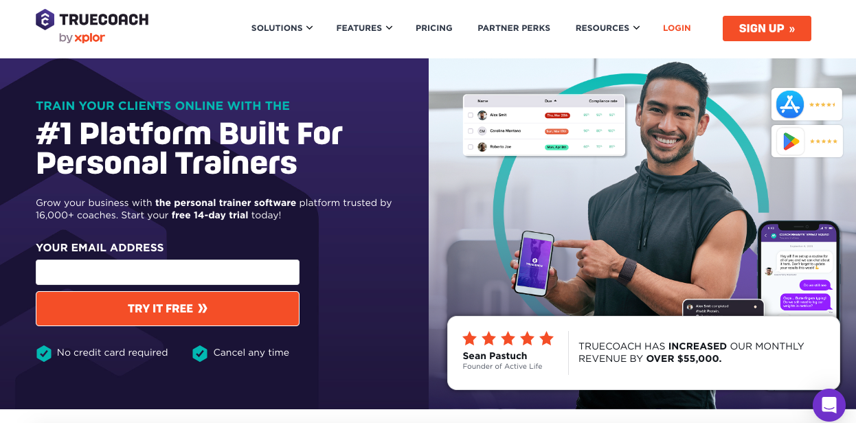 TrueCoach Homepage