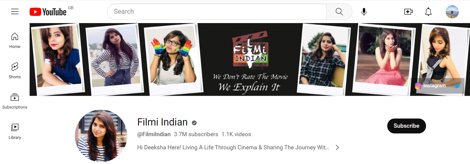 filmi indian channel is reviewing movies on you tube for the bollywood film industry