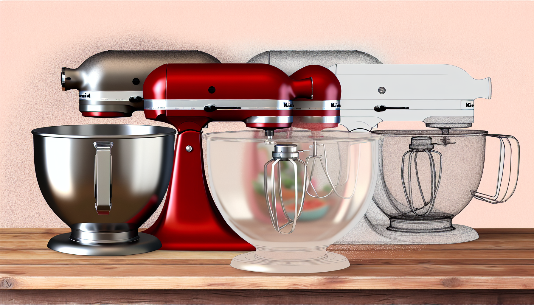 Comparison of different KitchenAid mixer models