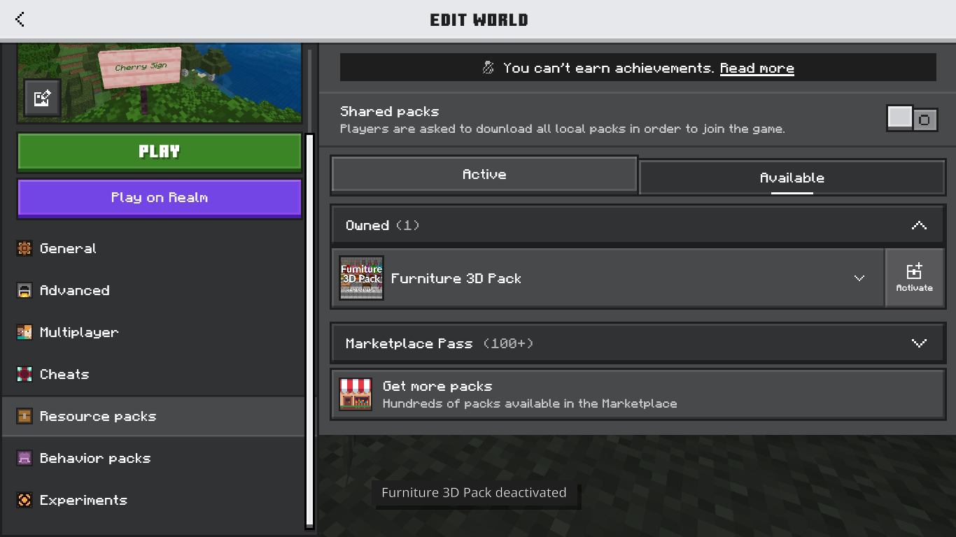 The furniture mod under the Resource Packs.