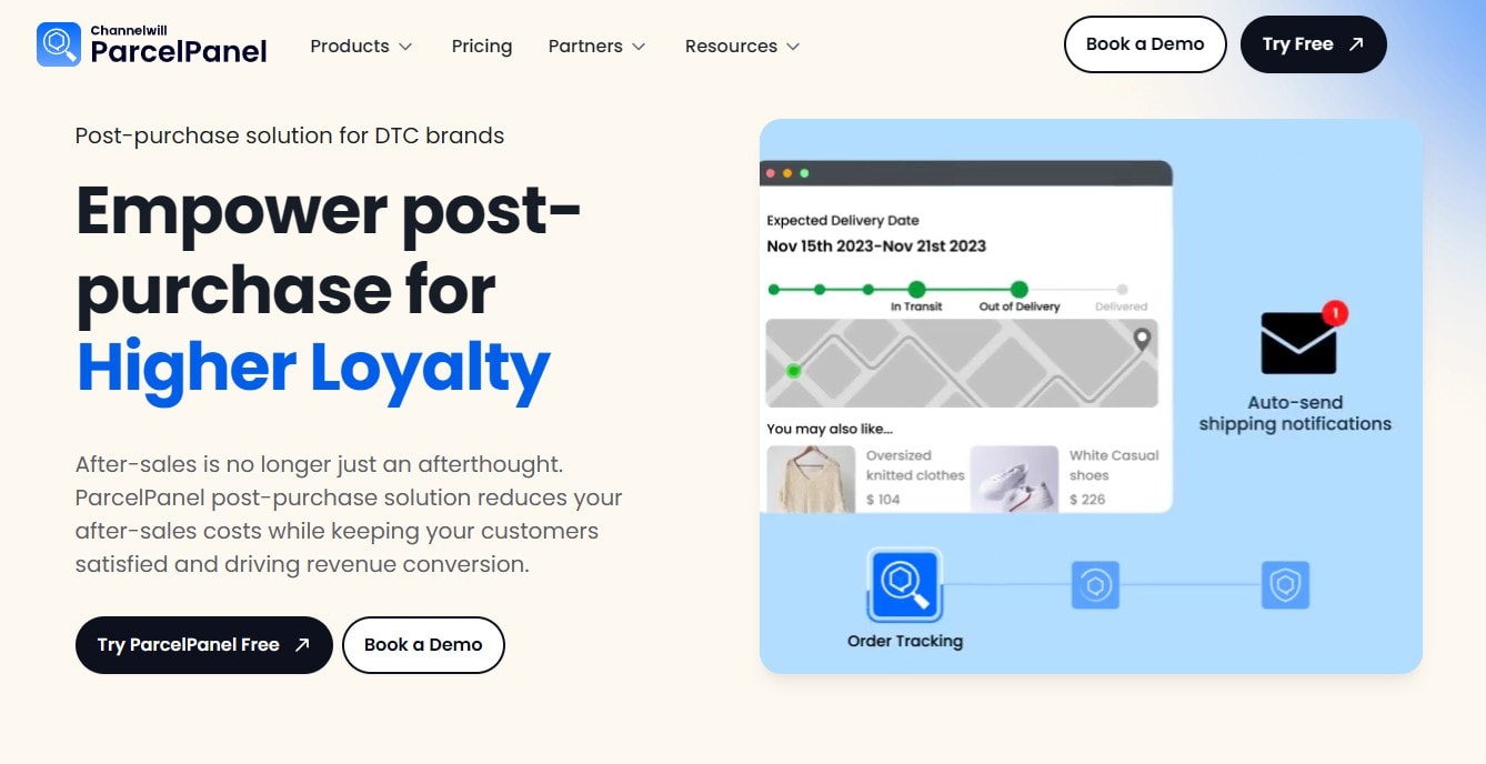 Post-purchase engagement: parcelpanel platform