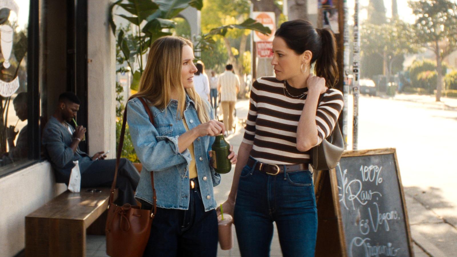 Kristen Bell as Joanne and Jackie Tohn as Esther in Nobody Wants This Season 3
