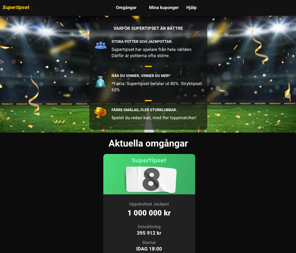 Videoslots Supertipset