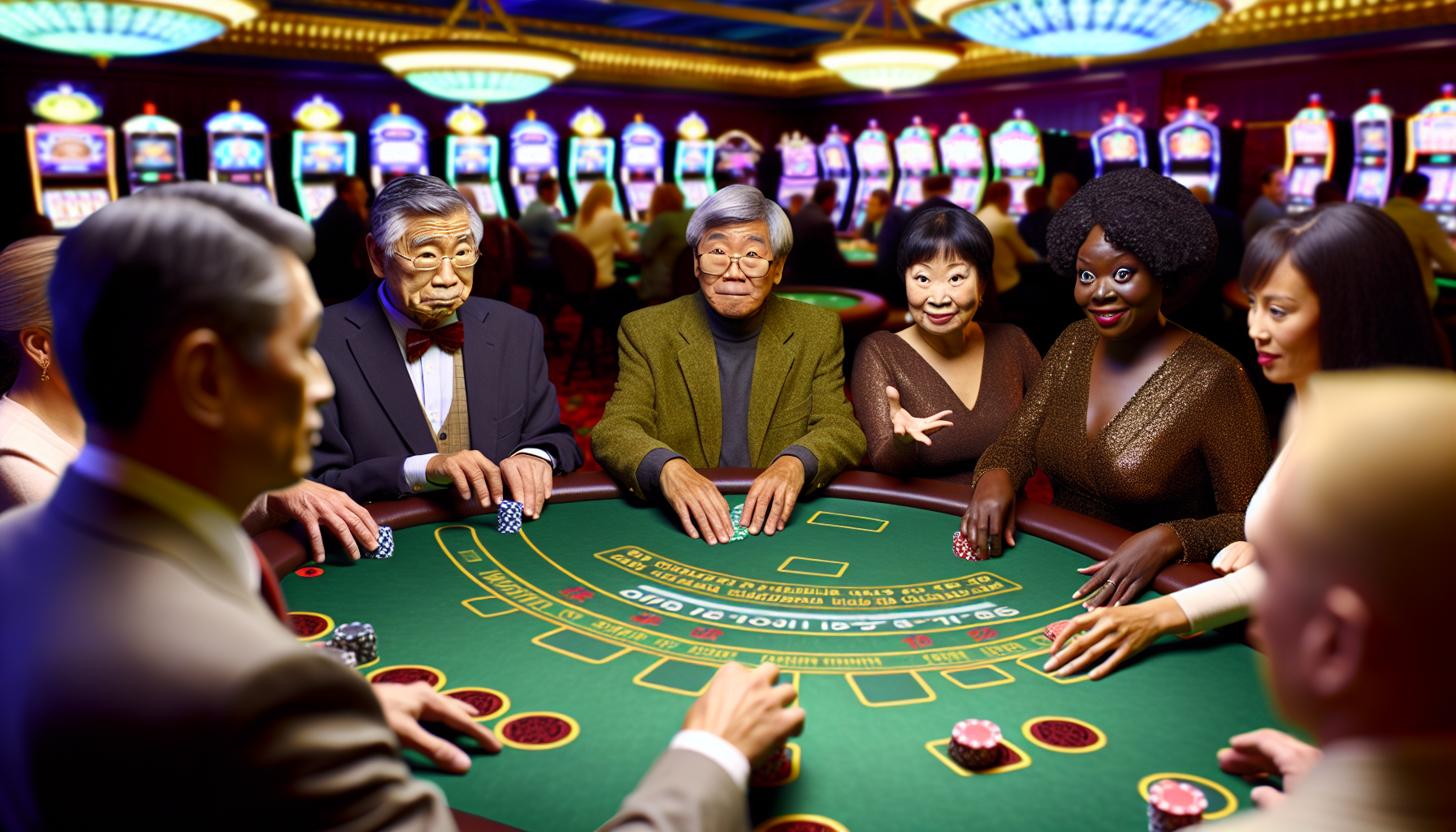 Blackjack table in a casino