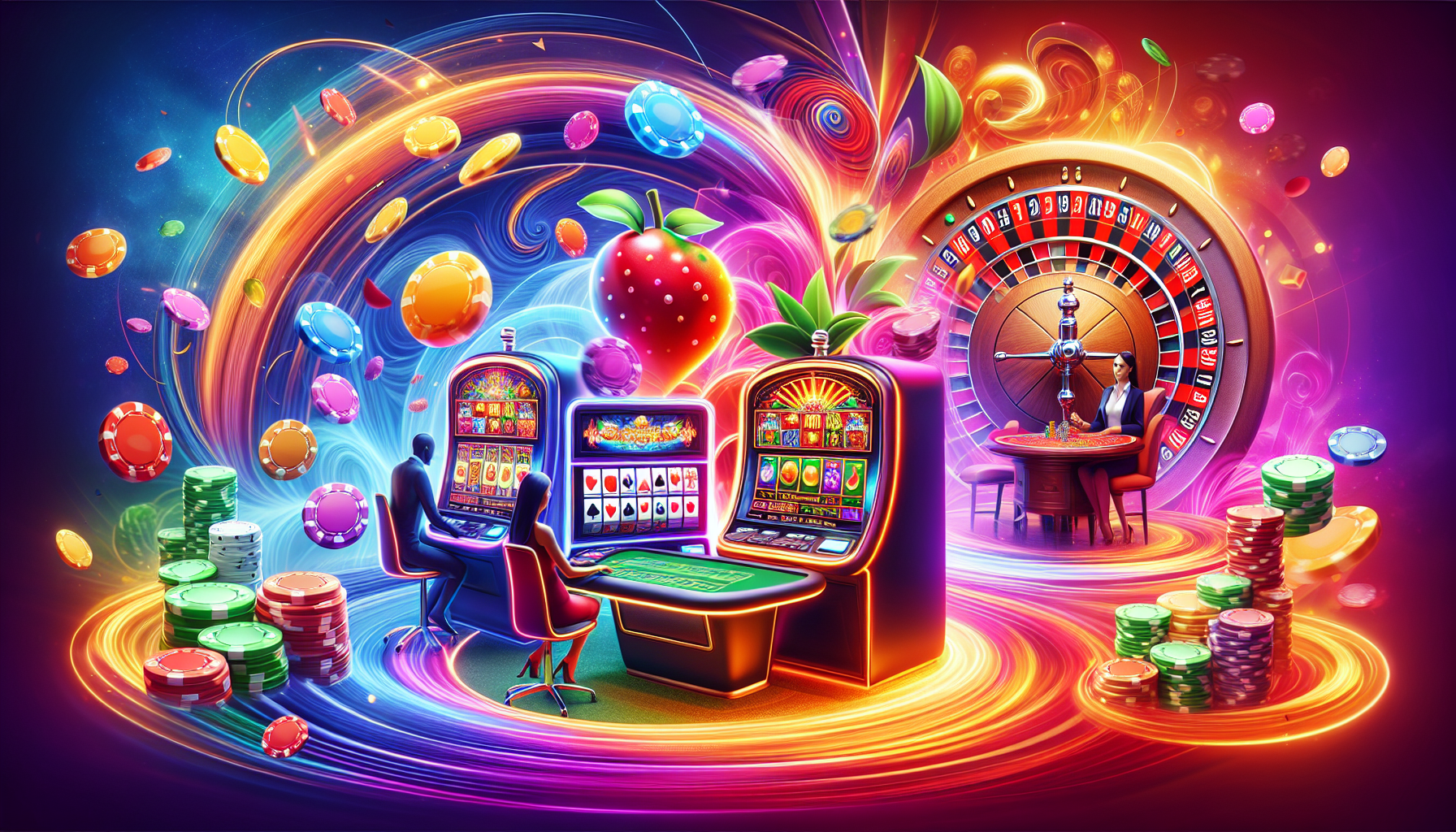 Various online casino games including new slots and live dealer tables