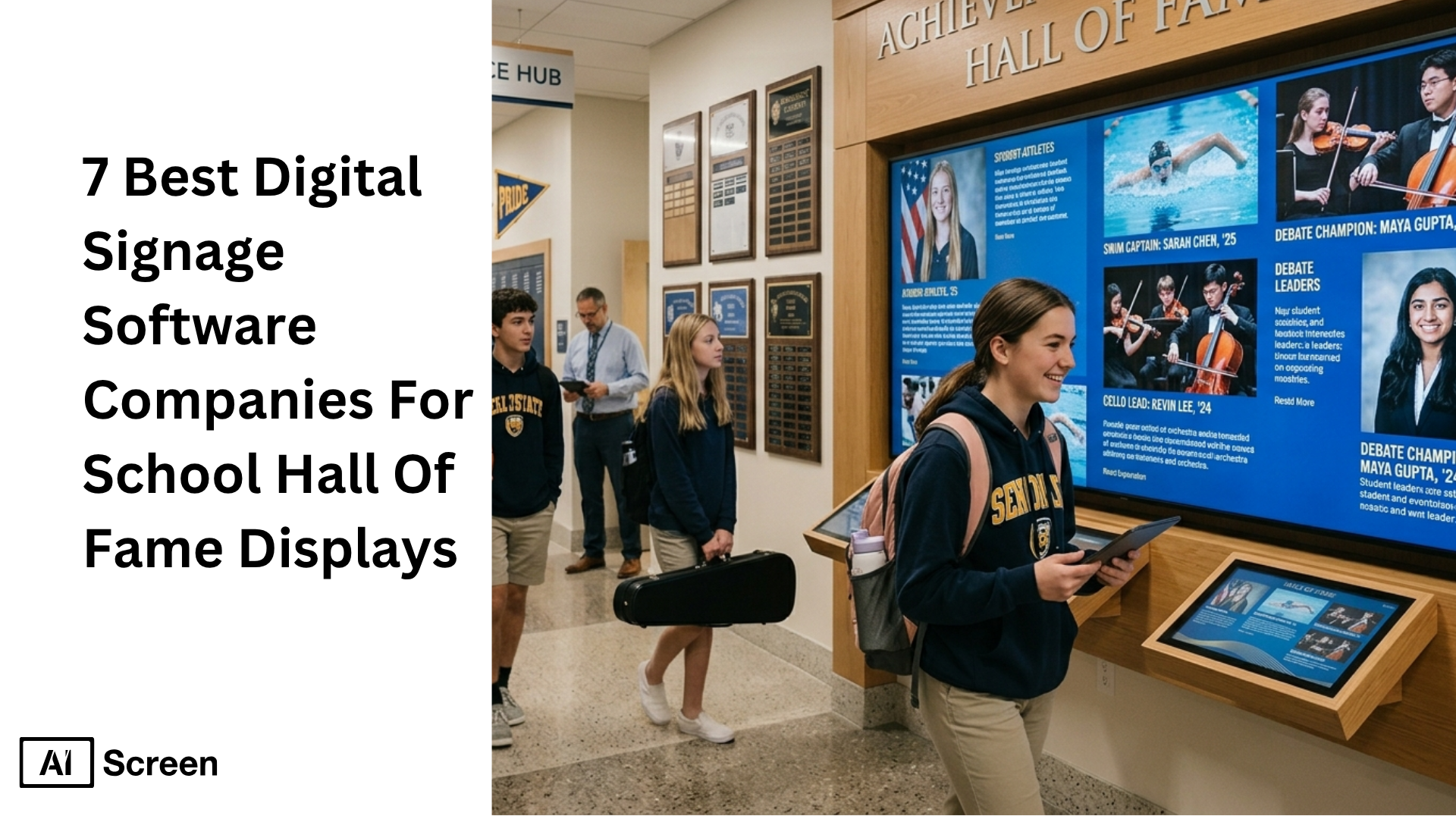 school digital hall of fame display