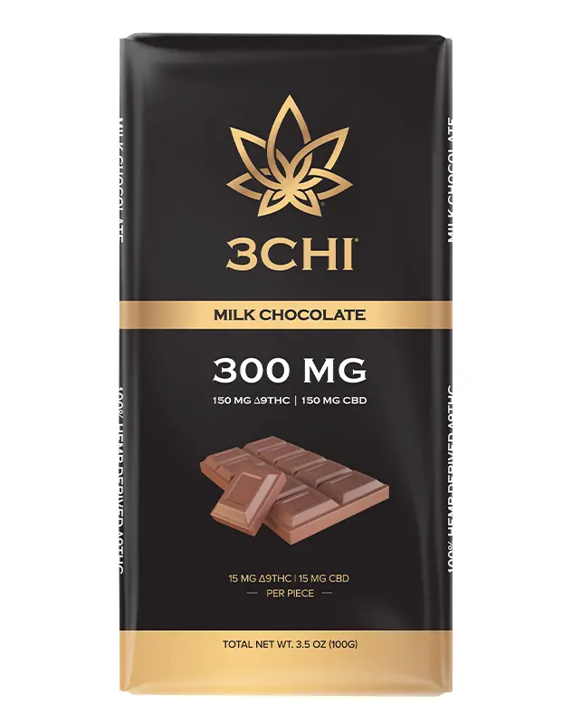 This THC chocolate bar is great for those looking for a more chocolate-y Delta 9 THC experience. Each piece has 15mg Delta 9 THC. Although it's not CBD gummy, there is also some CBD in this chocolate bar.