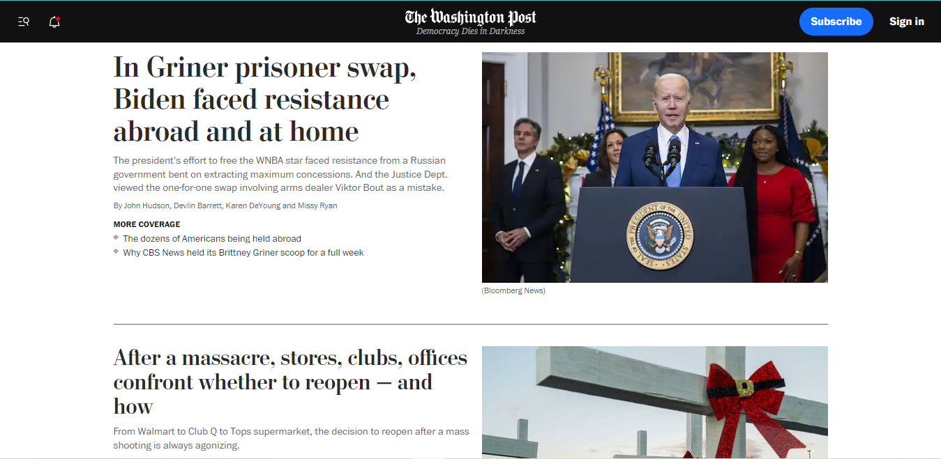 The Washington Post is an online news and information website that covers national and international topics.