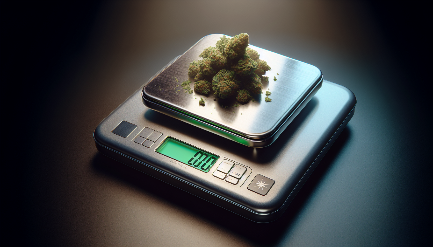 Digital scale for measuring cannabis