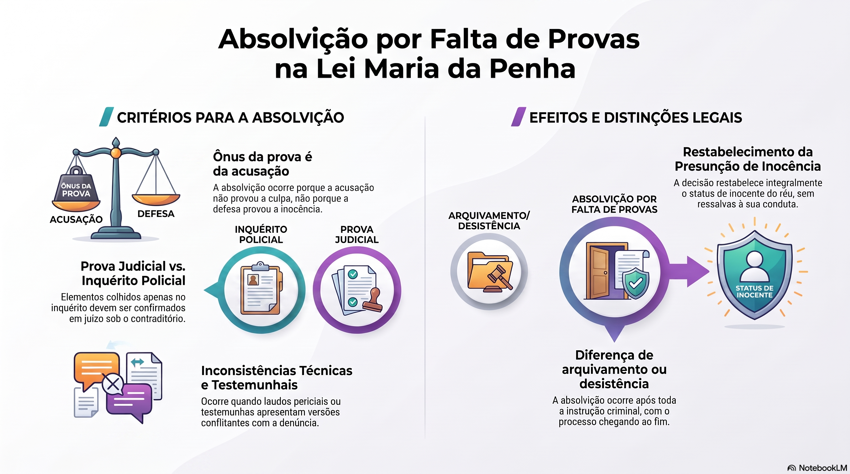 Quando o réu é absolvido por falta de provas na Lei Maria da Penha?