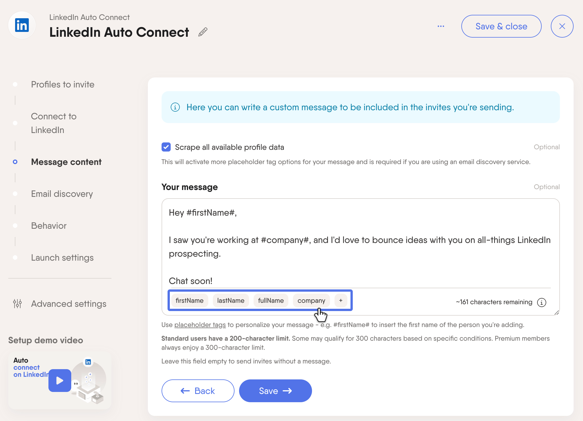 Connect with relevant people using LinkedIn Auto Connect.