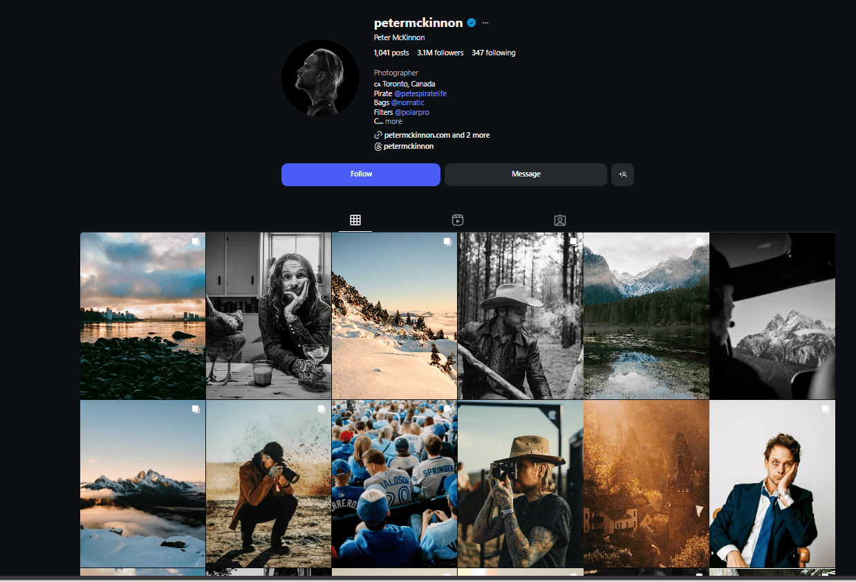 How to make money on Instagram through services (Peter McKinnon)