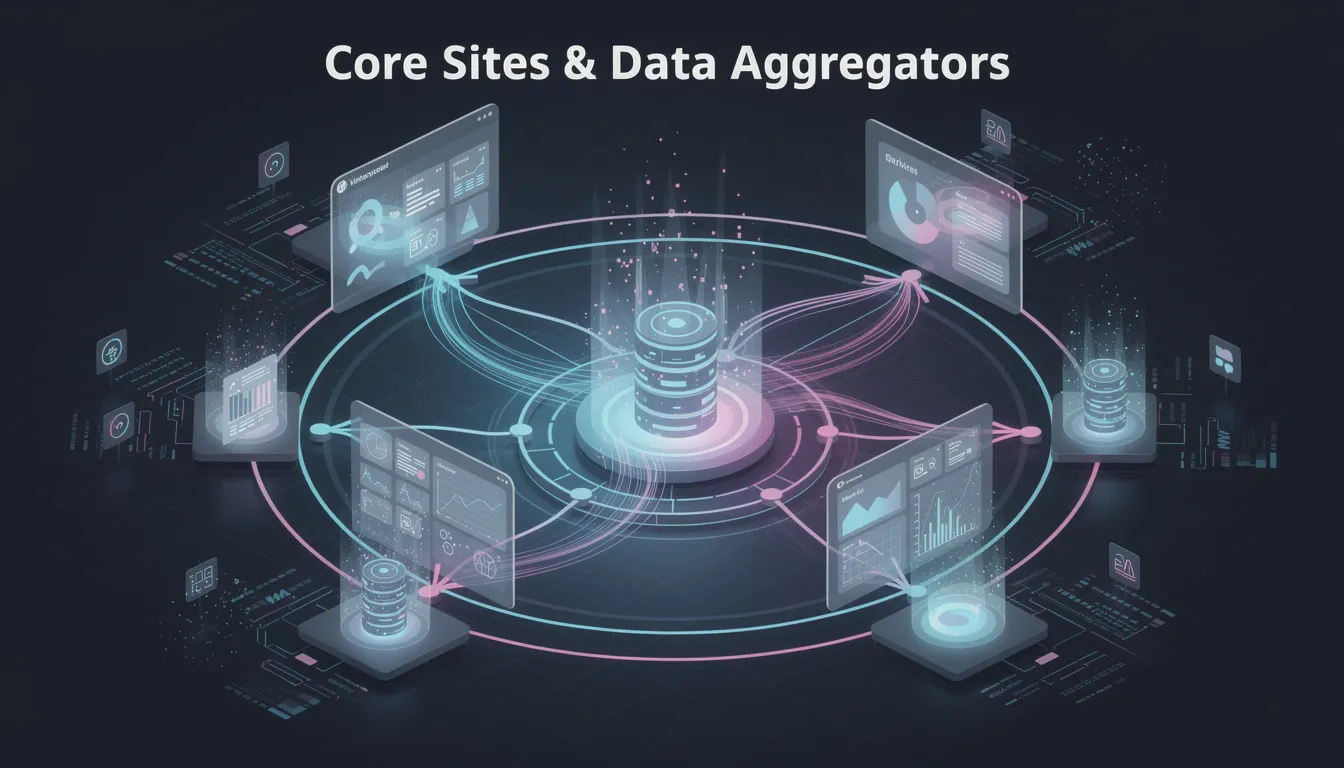 The image illustrates various core sites and data aggregators that are essential for local SEO strategy, showcasing local business directories and listings that help improve local search rankings. It highlights the importance of accurate and consistent citations, including business name, address, and phone number, to enhance a business's online presence and visibility in local search results.