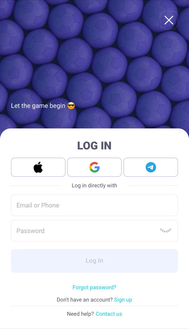 Chachabet login form