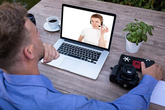 Accountant on a video call