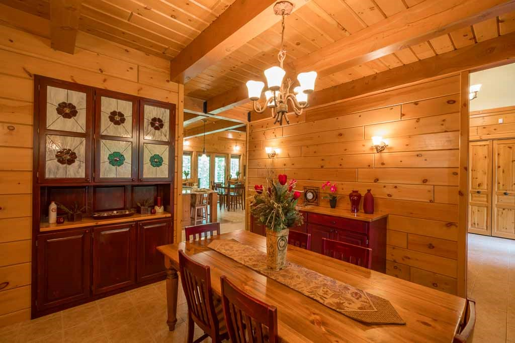 Knotty Pine and Red Interior