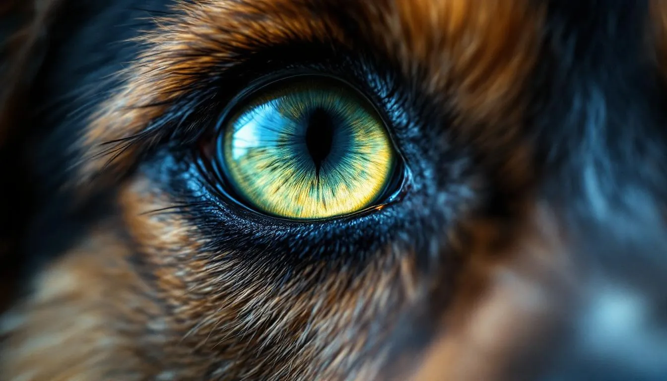 A close-up photograph captures a dog