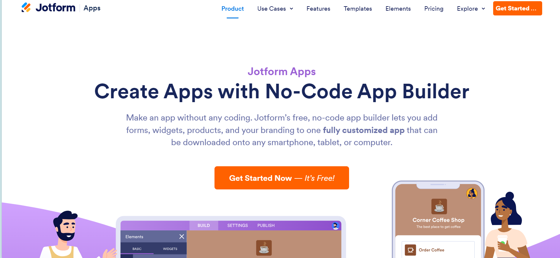 Jotform Apps Landing page