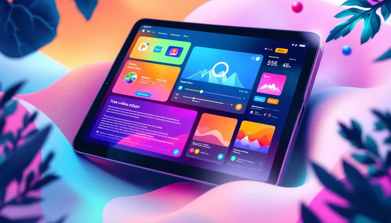 Des applications de montage vid&eacute;o gratuites sur une tablette.