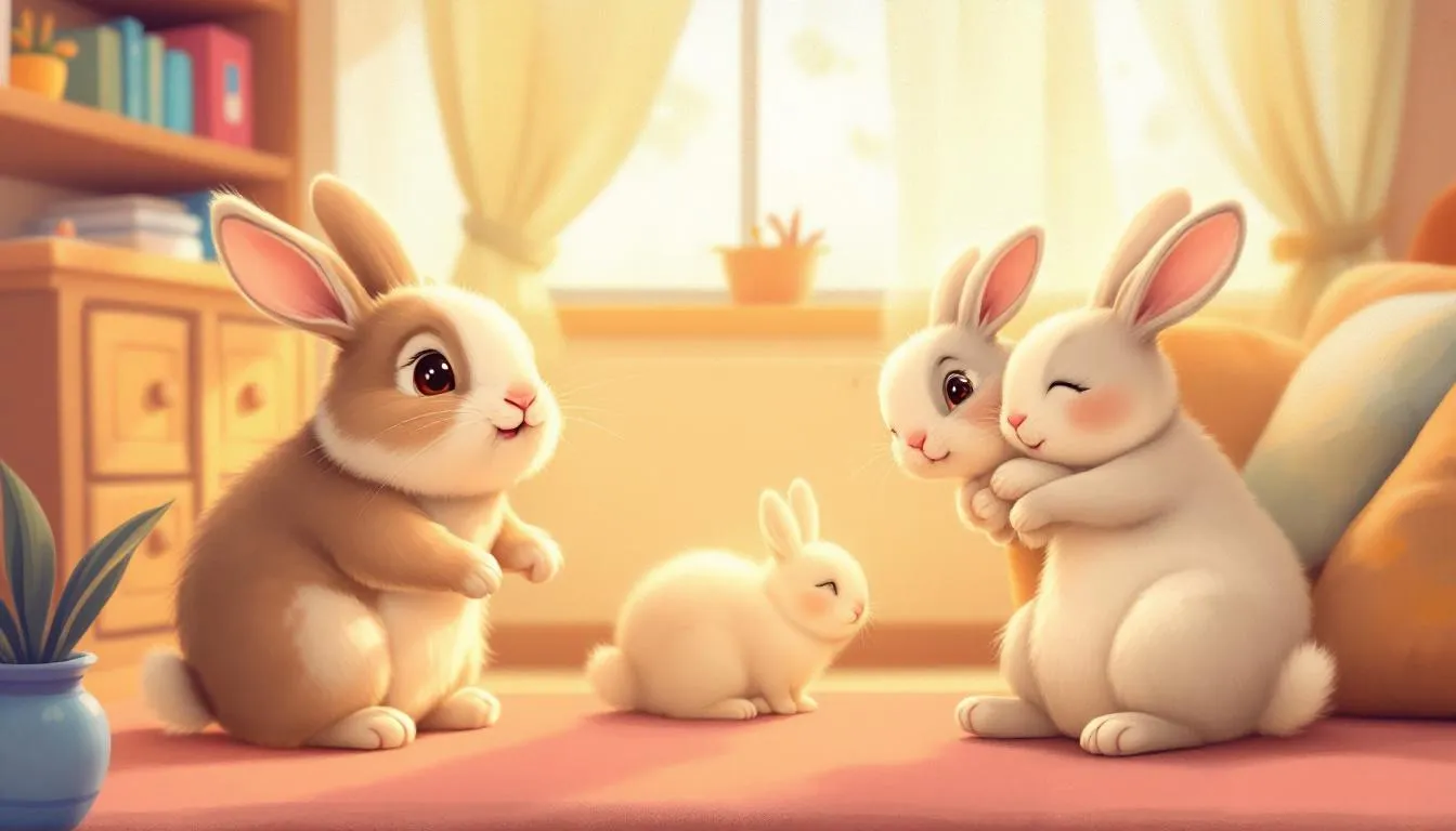 Various rabbit breeds that are known for being affectionate pets.