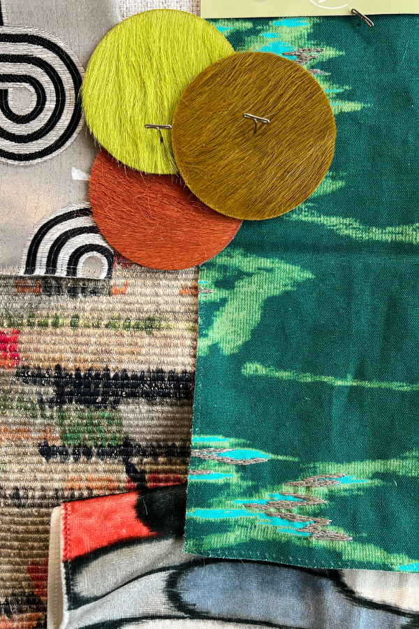 an assortment of bold home and contract textiles you might find at Heimtextil