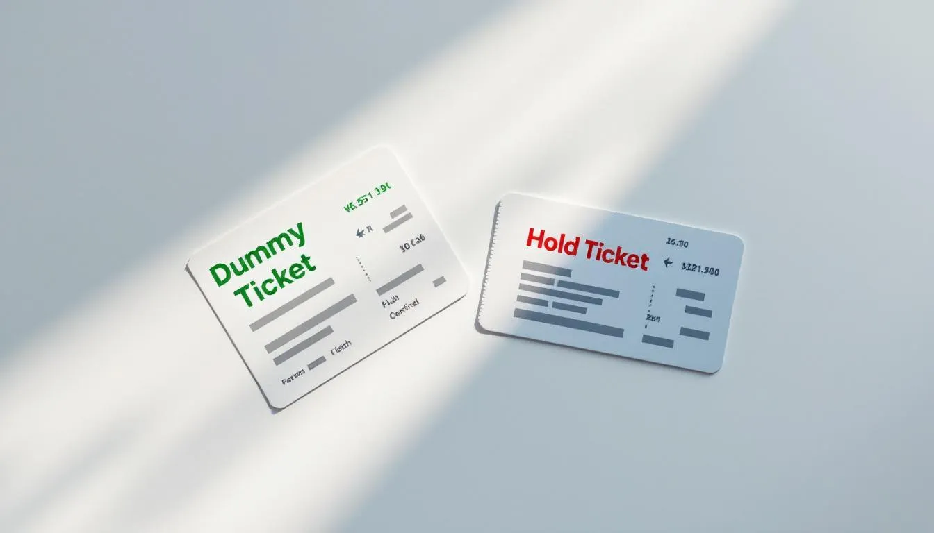 Key differences between dummy ticket and hold ticket for visa applications