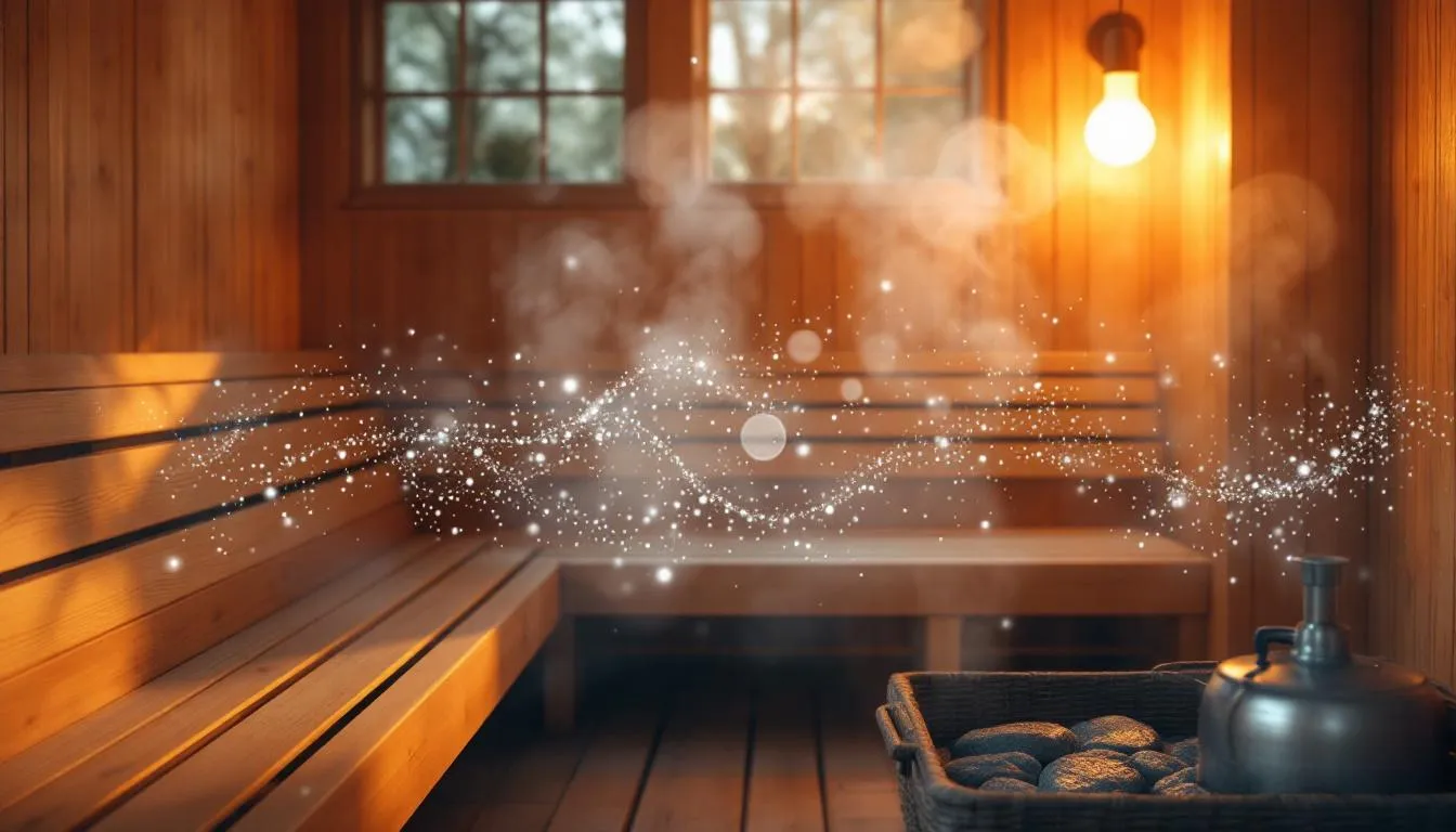 A visual representation of VOC emissions in home saunas.