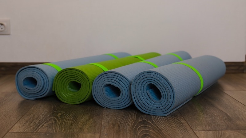 Gym mats made of gum rubber