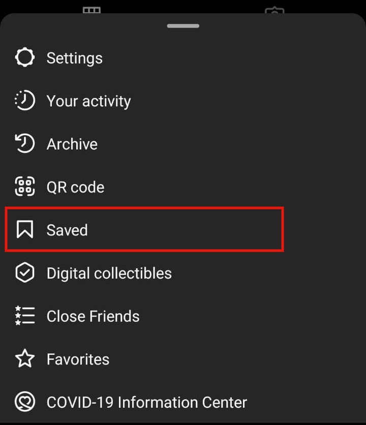 saved posts on Instagram